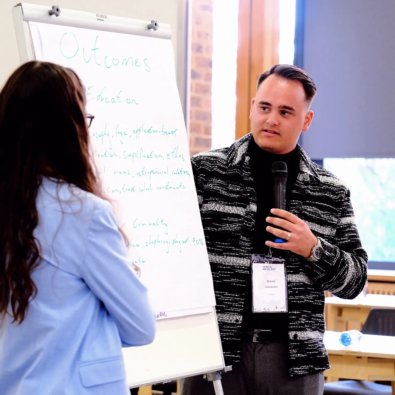 Devin leading a workshop at Africa Week